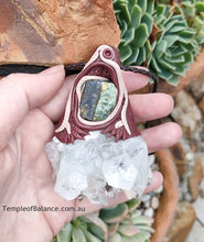 Load image into Gallery viewer, Pendant - APOPHYLLITE with kyanite / fuschite