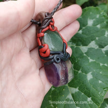 Load image into Gallery viewer, Pendant - FLUORITE with green aventurine