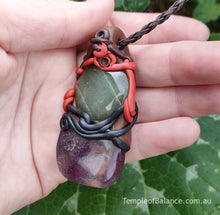 Load image into Gallery viewer, Pendant - FLUORITE with green aventurine