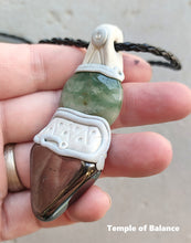Load image into Gallery viewer, Green Aventurine Box Set - Pendant, earrings & pin