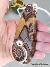 Load image into Gallery viewer, Pendant - Septarian and ammonite