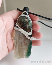 Load image into Gallery viewer, Pendant - Chrome Chalcedony & Labradorite