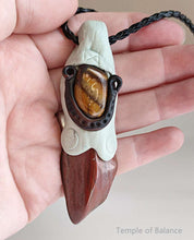 Load image into Gallery viewer, Pendant - Petrified Wood & Tiger's Eye