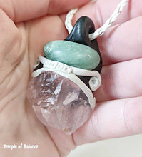 Load image into Gallery viewer, Pendant - Rose Quartz with Green Aventurine