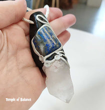 Load image into Gallery viewer, Pendant - Quartz with Lapis Lazuli