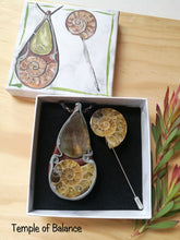 Load image into Gallery viewer, Ammonite Box Set - Pendant & pin