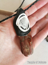 Load image into Gallery viewer, Pendant - Petrified wood and Howlite