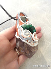 Load image into Gallery viewer, Pendant - Smoky Quartz with Malachite and Hematite