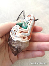 Load image into Gallery viewer, Pendant - Smoky Quartz with Malachite and Hematite