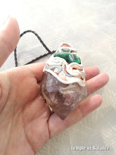 Load image into Gallery viewer, Pendant - Smoky Quartz with Malachite and Hematite