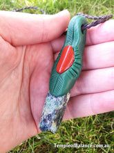 Load image into Gallery viewer, Pendant - Kyanite Fuschite with Red Jasper