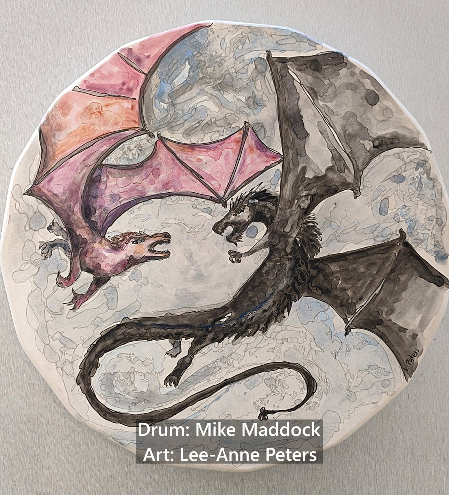 Shamanic Drum - Protective Dragons
