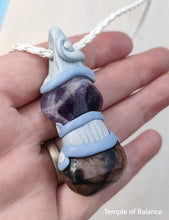 Load image into Gallery viewer, Pendant - Chiastolite with amethyst
