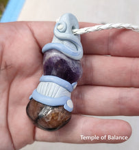 Load image into Gallery viewer, Pendant - Chiastolite with amethyst
