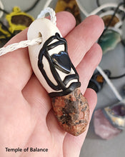 Load image into Gallery viewer, Pendant - Granite / pink feldspar and Hematite
