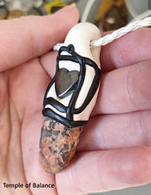 Load image into Gallery viewer, Pendant - Granite / pink feldspar and Hematite
