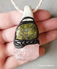 Load image into Gallery viewer, Pendant - Rose Quartz + Atlantisite
