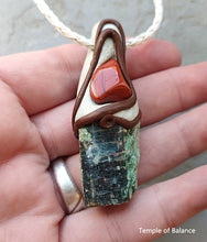 Load image into Gallery viewer, Pendant - Kyanite Fuschite with red jasper
