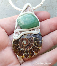 Load image into Gallery viewer, Pendant - Ammonite with Green Aventurine
