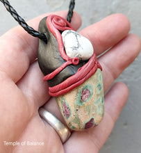 Load image into Gallery viewer, Pendant - Ruby Fuschite with howlite
