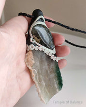 Load image into Gallery viewer, Pendant - Chrome Chalcedony &amp; Labradorite
