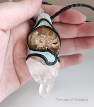 Load image into Gallery viewer, Pendant - Ammonite &amp; Clear Quartz
