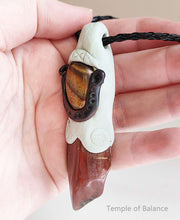 Load image into Gallery viewer, Pendant - Petrified Wood &amp; Tiger's Eye

