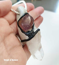 Load image into Gallery viewer, Pendant - Quartz with Fluorite
